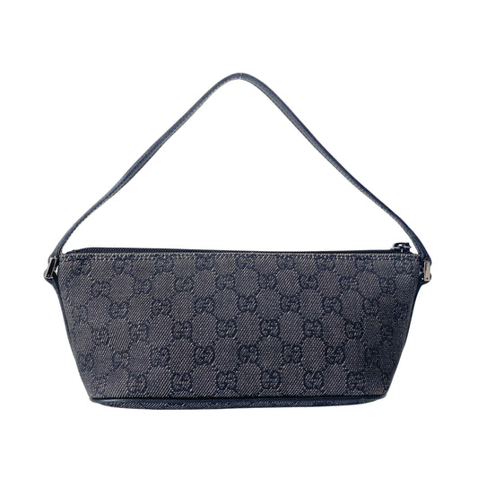 GG Canvas Navy Pouch