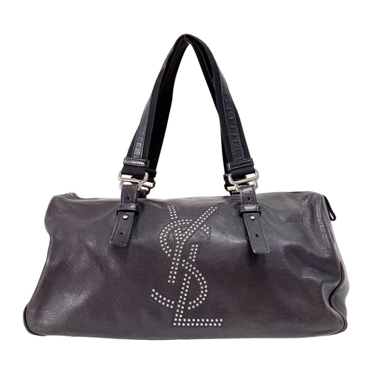 Black Leather Studs Shoulder Bag