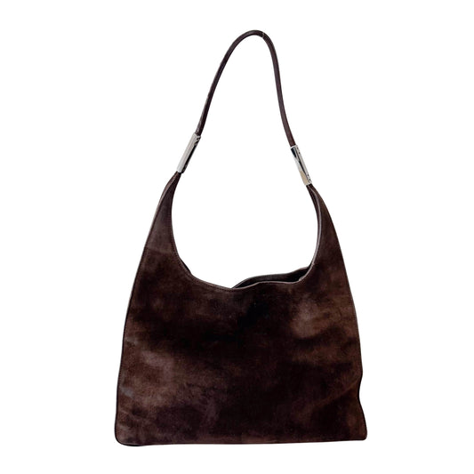 Brown Suede Shoulder Bag