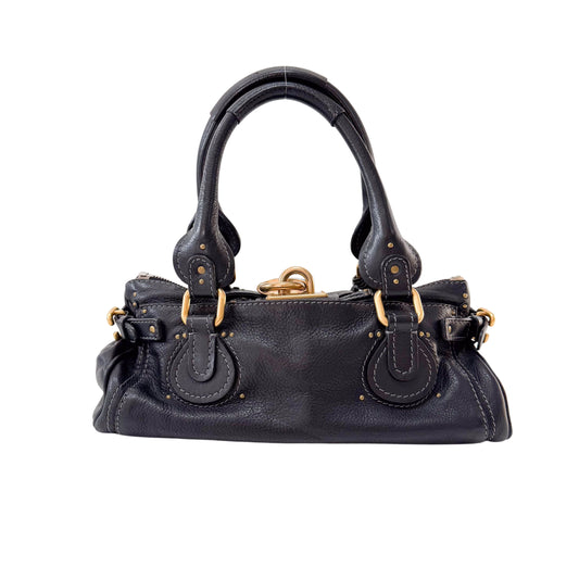 Paddington Black Leather Shoulder Bag