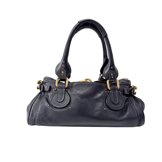 Paddington Black Leather Shoulder Bag