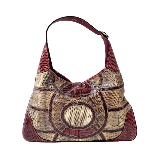 Jackie Horsebit Leather Shoulder Bag