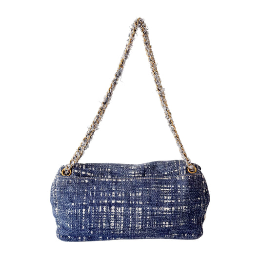 Blue Cotton Shoulder Bag