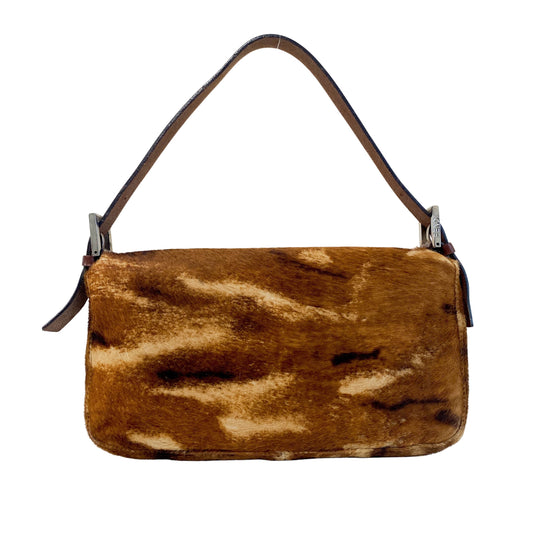 Baguette Brown Pony Hair Shoulder Bag