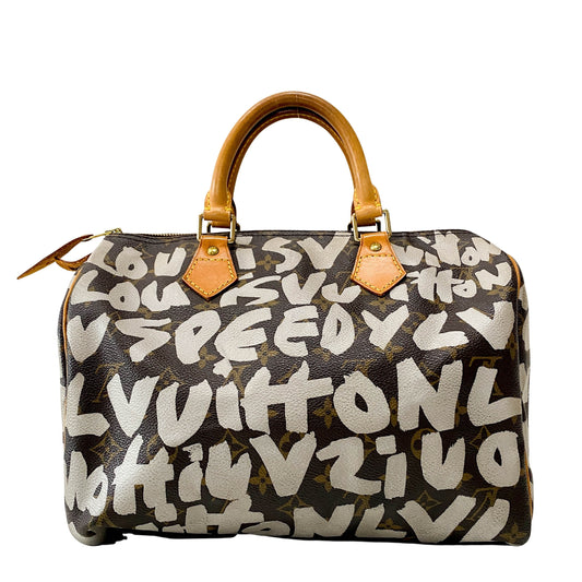 Stephen Sprouse Monogram Graffiti Speedy 30 White