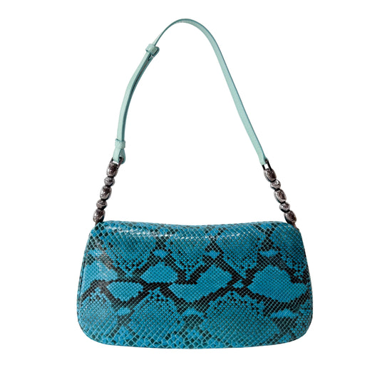 Malice Pearl Blue Leather Shouder Bag