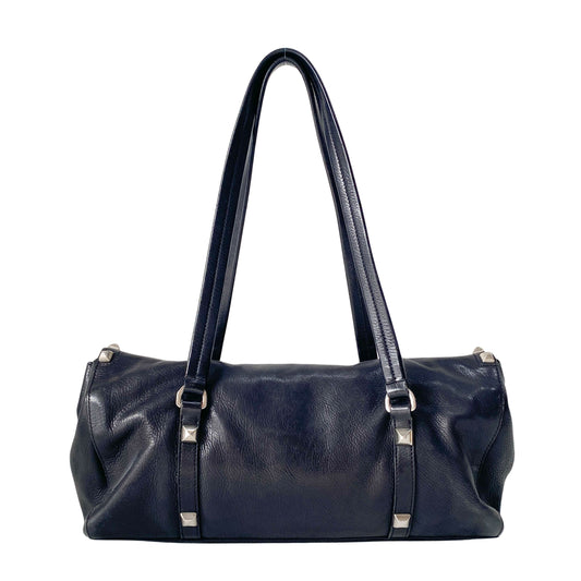 Black Leather with Silver Studs Bag