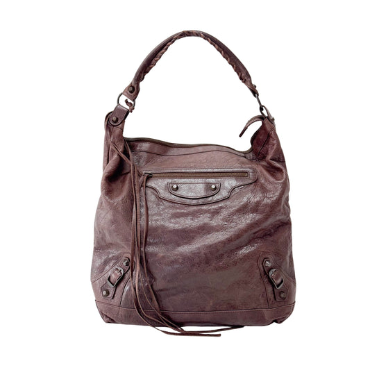 The Day Brown Leather Tote Shoulder Bag