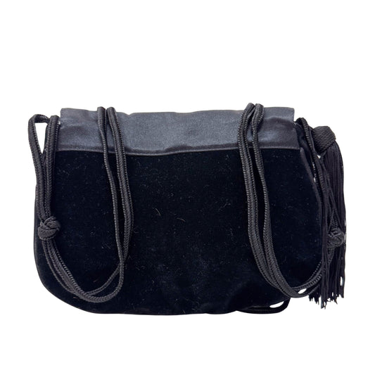 Horsebit Bijoux in Black Satin and Velvet Bag