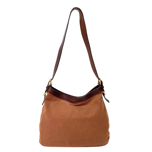 Brown Canvas Shoulder Bag