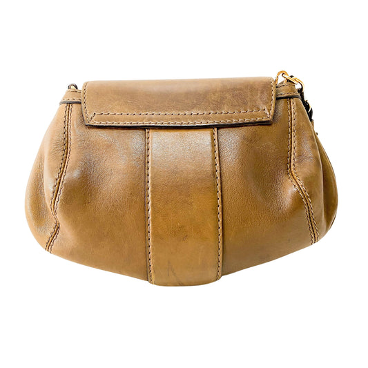 Bamboo and Chain Shoulder Bag with Fur Details