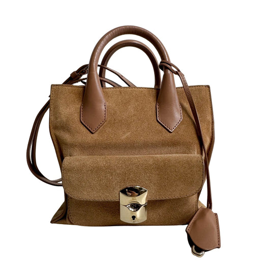 BALENCIAGA Brown Suede Top Handle Bag, in , Sold by HIVE PRELOVED - Handle Bags, Shoulder Bags,