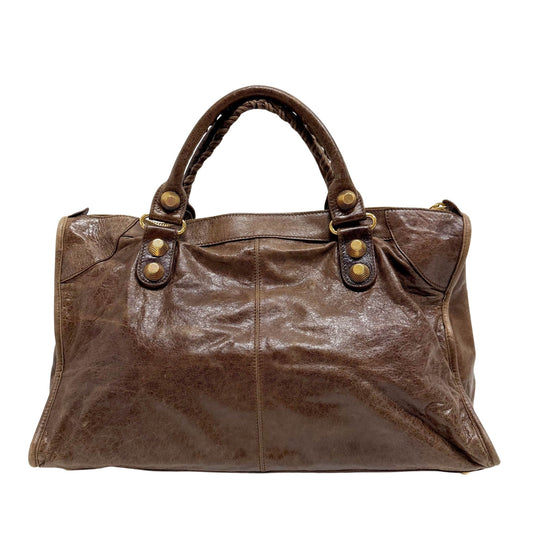 BALENCIAGA Giant City Brown Leather Hand Bag, in , Sold by HIVE PRELOVED - Handle Bags, ,