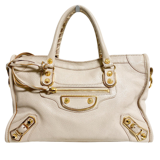 BALENCIAGA Metallic Edge City Small Pale Pink Beige 432831 AQ41G 2765, in , Sold by HIVE PRELOVED - Handle Bags, Shoulder Bag