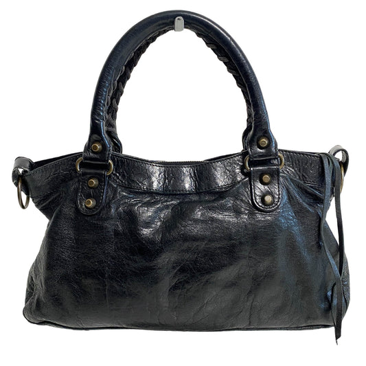BALENCIAGA The First Black Leather Shoulder Bag, in , Sold by HIVE PRELOVED - Handle Bags, Shoulder Bags,