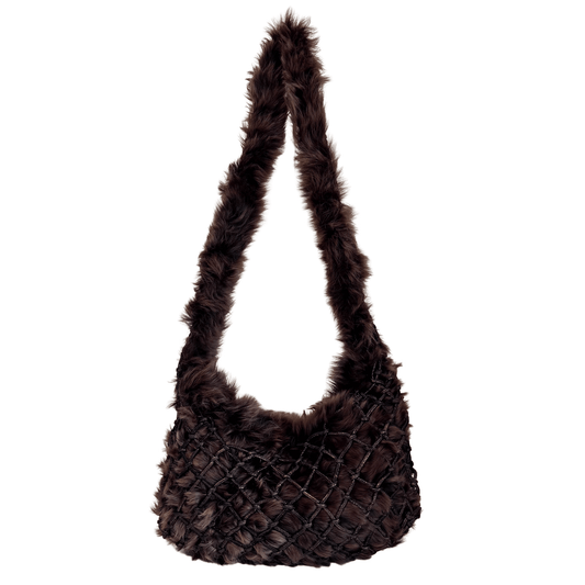BOTTEGA VENETA Brown Fur and Suede Hobo Crossbody Bag, in , Sold by HIVE PRELOVED - Crossbody bags, ,
