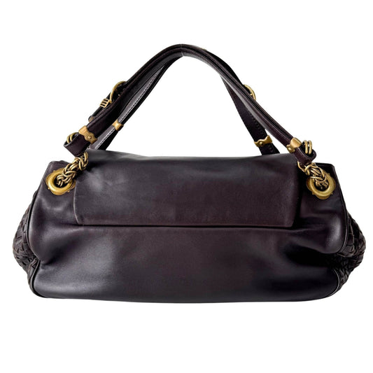BOTTEGA VENETA Brown Leather Intrecciato Shoulder Bag, in , Sold by HIVE PRELOVED - Shoulder Bags, ,