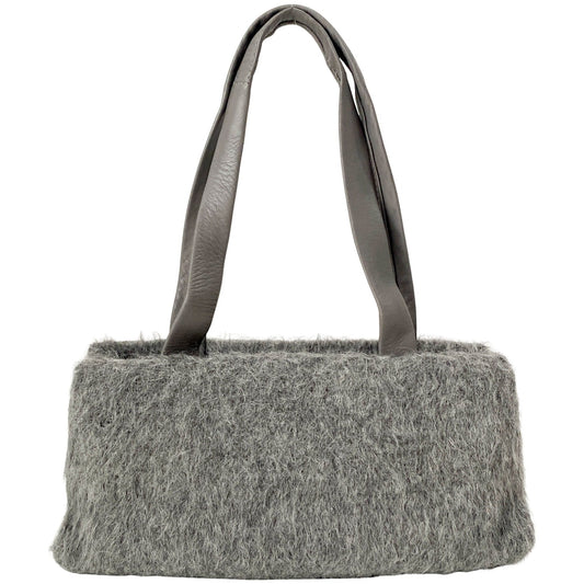 BOTTEGA VENETA Grey Wool & Calf Clochet Shoulder Bag, in , Sold by HIVE PRELOVED - Shoulder Bags, ,