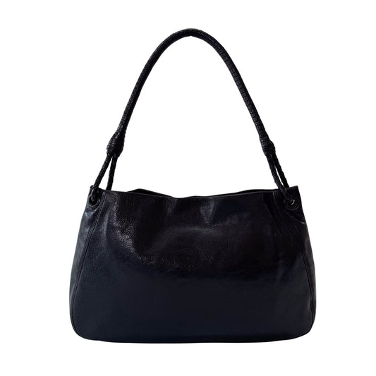 BOTTEGA VENETA Intrecciato Black Leather Shoulder Bag, in , Sold by HIVE PRELOVED - Shoulder Bags, ,