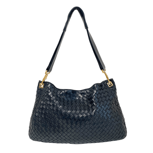 BOTTEGA VENETA Intrecciato Leather Black Shoulder Bag, in , Sold by HIVE PRELOVED - Shoulder Bags, ,