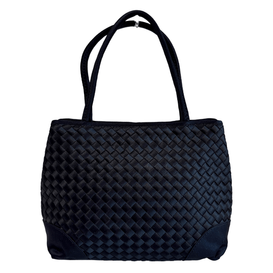 BOTTEGA VENETA Intrecciato Satin Black Mini Handbag, in , Sold by HIVE PRELOVED - Handle Bags, Mini bags,