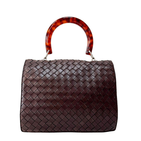 BOTTEGA VENETA Intrecciato Tortoise Shell Mini Handle Bag, in , Sold by HIVE PRELOVED - Handle Bags, ,