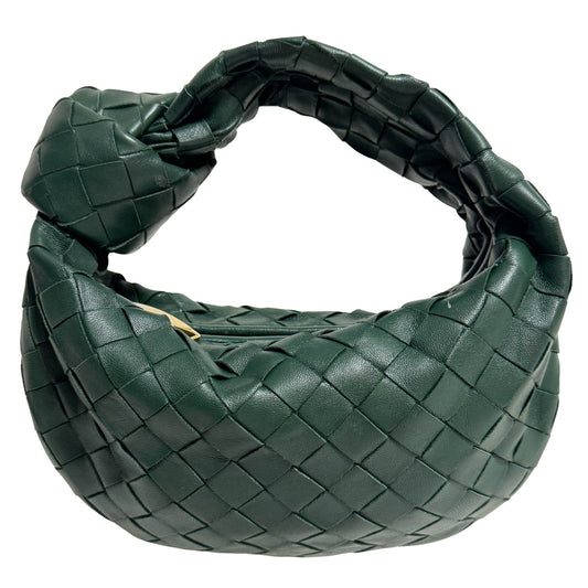 BOTTEGA VENETA Mini Jodie Intrecciato Leather Forest Green Handbag, in , Sold by HIVE PRELOVED - Handle Bags, ,