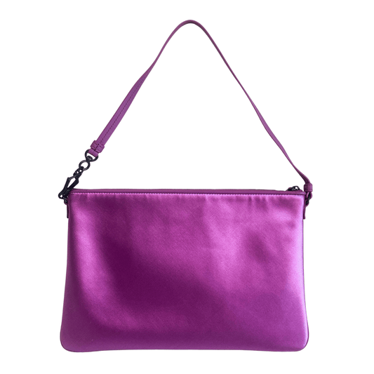 BOTTEGA VENETA Purple Satin Butterflies Embroidered Shoulder Bag, in , Sold by HIVE PRELOVED - Shoulder Bags, ,