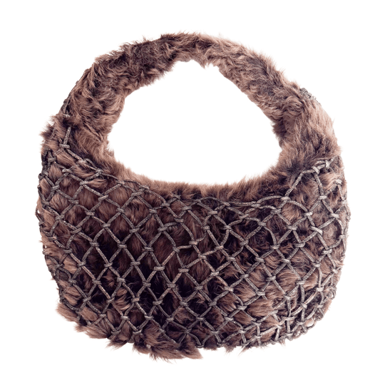 BOTTEGA VENETA Veneta Brown Fur Hobo Shoulder Bag, in , Sold by HIVE PRELOVED - Shoulder Bags, ,