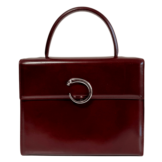 CARTIER Panthère de Cartier Top Handle Leather Bag, in , Sold by HIVE PRELOVED - Handle Bags, ,