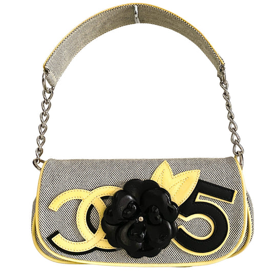 CHANEL Camellia CC No. 5 Canvas / Patent Shoulder Bag, in , Sold by HIVE PRELOVED - Shoulder Bags, ,