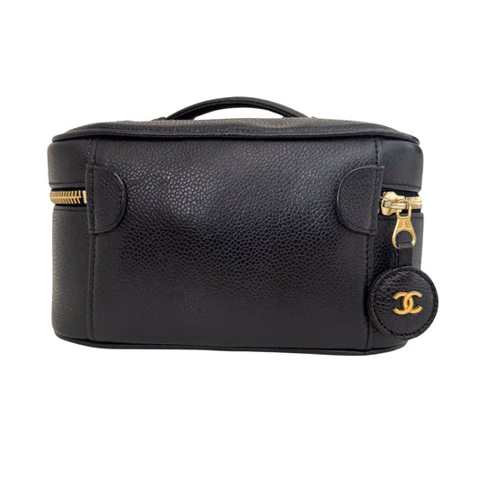 CHANEL Caviar CC Vanity Cosmetic Case Black, in , Sold by HIVE PRELOVED - Handle Bags, ,