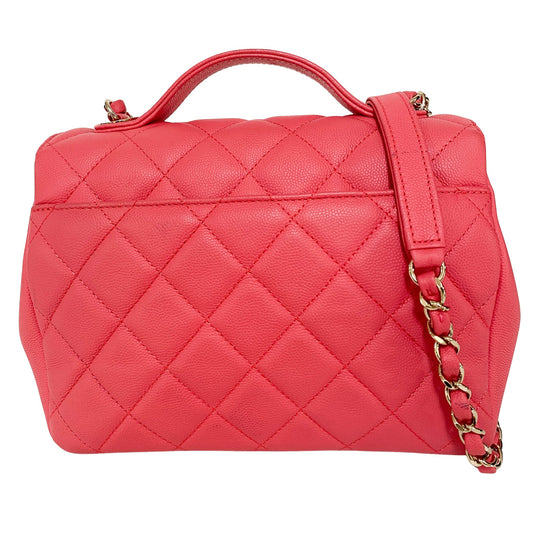 CHANEL Coco Business Affinity Caviar Leather Quilted Crossbody Bag Salmon Pink, in , Sold by HIVE PRELOVED - Crossbody bags, Handle Bags,
