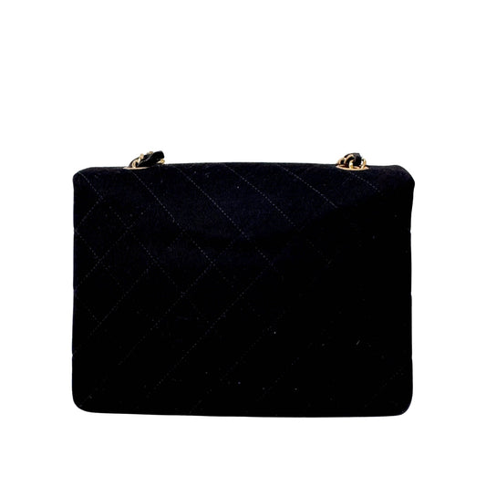 CHANEL Cotton Timeless Classic Quilted Single Flap Shoulder Bag Chain Gold Hardwar in Sold by HIVE PRELOVED - Crossbody bag