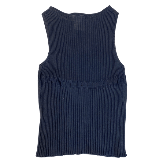 CHANEL Cotton Top Vest Black 42, in , Sold by HIVE PRELOVED - Tops, ,