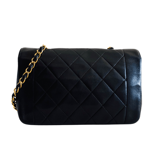 CHANEL Diana Single Flap Black Lamb Skin Crossbody Bag, in , Sold by HIVE PRELOVED - Crossbody bags, ,