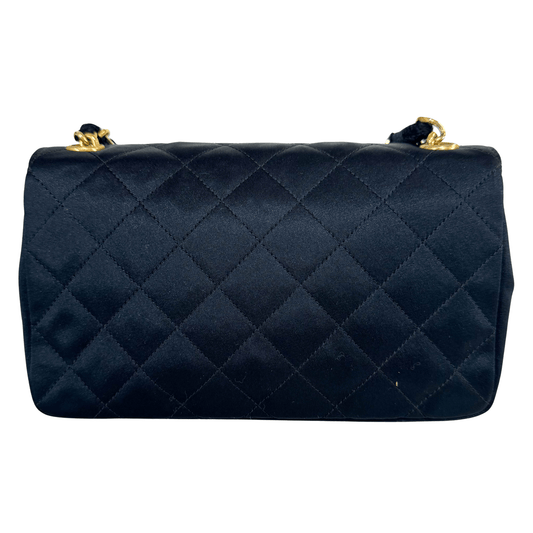 CHANEL Satin Mini Timeless Classic Single Flap Chain Crossbody Bag, in , Sold by HIVE PRELOVED - Crossbody bags, ,