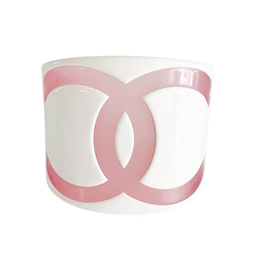 CHANEL Vintage Chanel Pink Cutout Oversize CC Cuff2001, in , Sold by HIVE PRELOVED - Bracelets / Bangles, ,