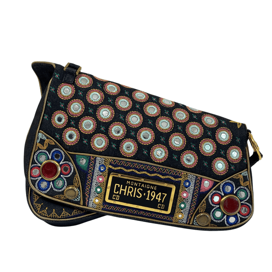 DIOR 1947 Montaigne Chris License Plate Denim Saddle Bag, in , Sold by HIVE PRELOVED - Shoulder Bags, ,