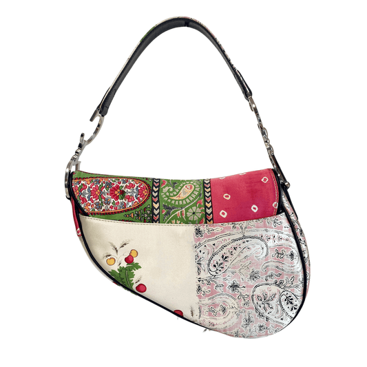 DIOR 2003 Saddle Satin Patchwork Handbag, in , Sold by HIVE PRELOVED - Shoulder Bags, ,