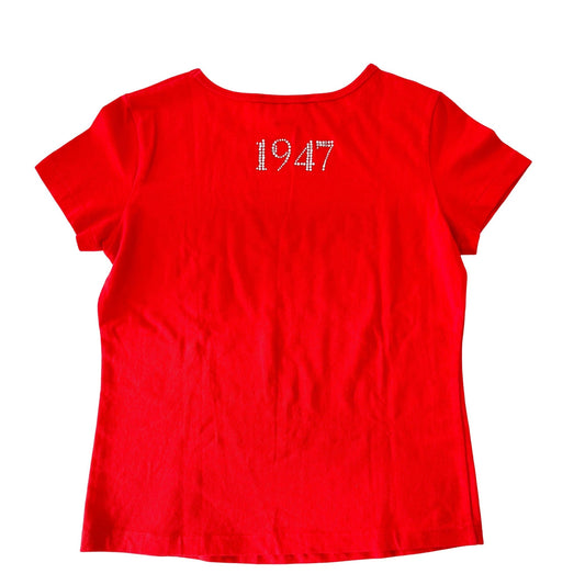 DIOR J'adore Dior Rhinestone Crystal Logo Red Top, in , Sold by HIVE PRELOVED - Tops, ,