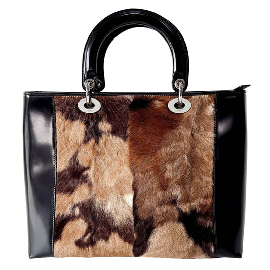 DIOR Lady Dior Brown Pony Hair Hand Bag, in , Sold by HIVE PRELOVED - Handle Bags, ,