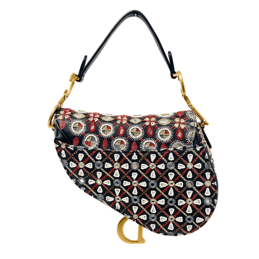 DIOR Saddle Bag Embroidered and Beaded Leather, in , Sold by HIVE PRELOVED - Mini bags, Shoulder Bags,