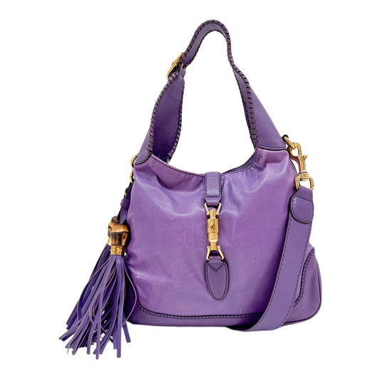 New Jackie Purple Leather Two Way Bag