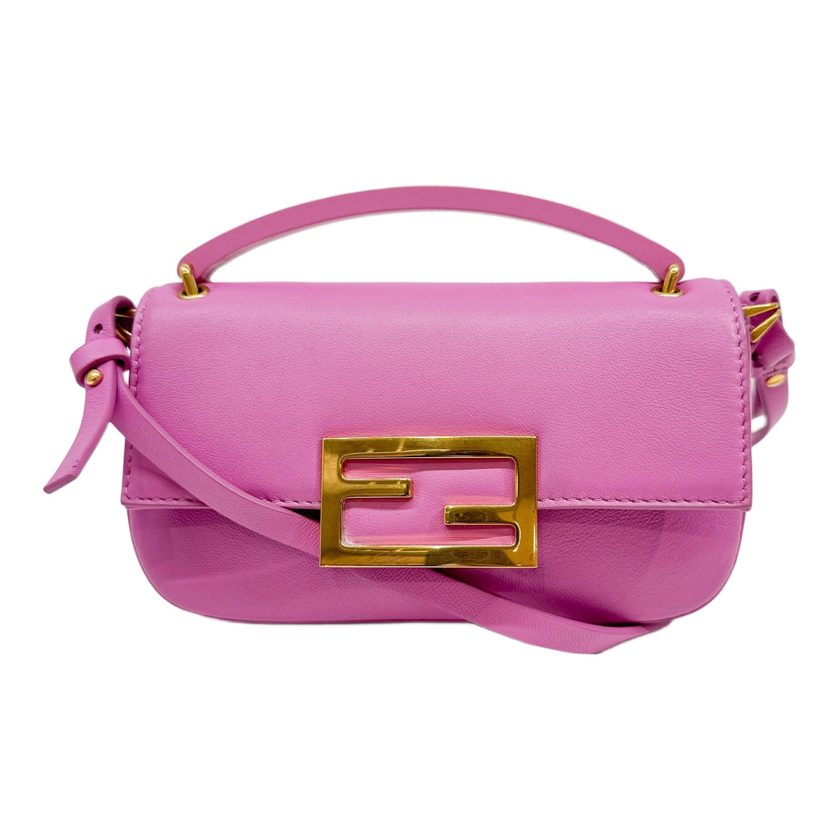 Duo Baguette Pink Leather Two Way Bag