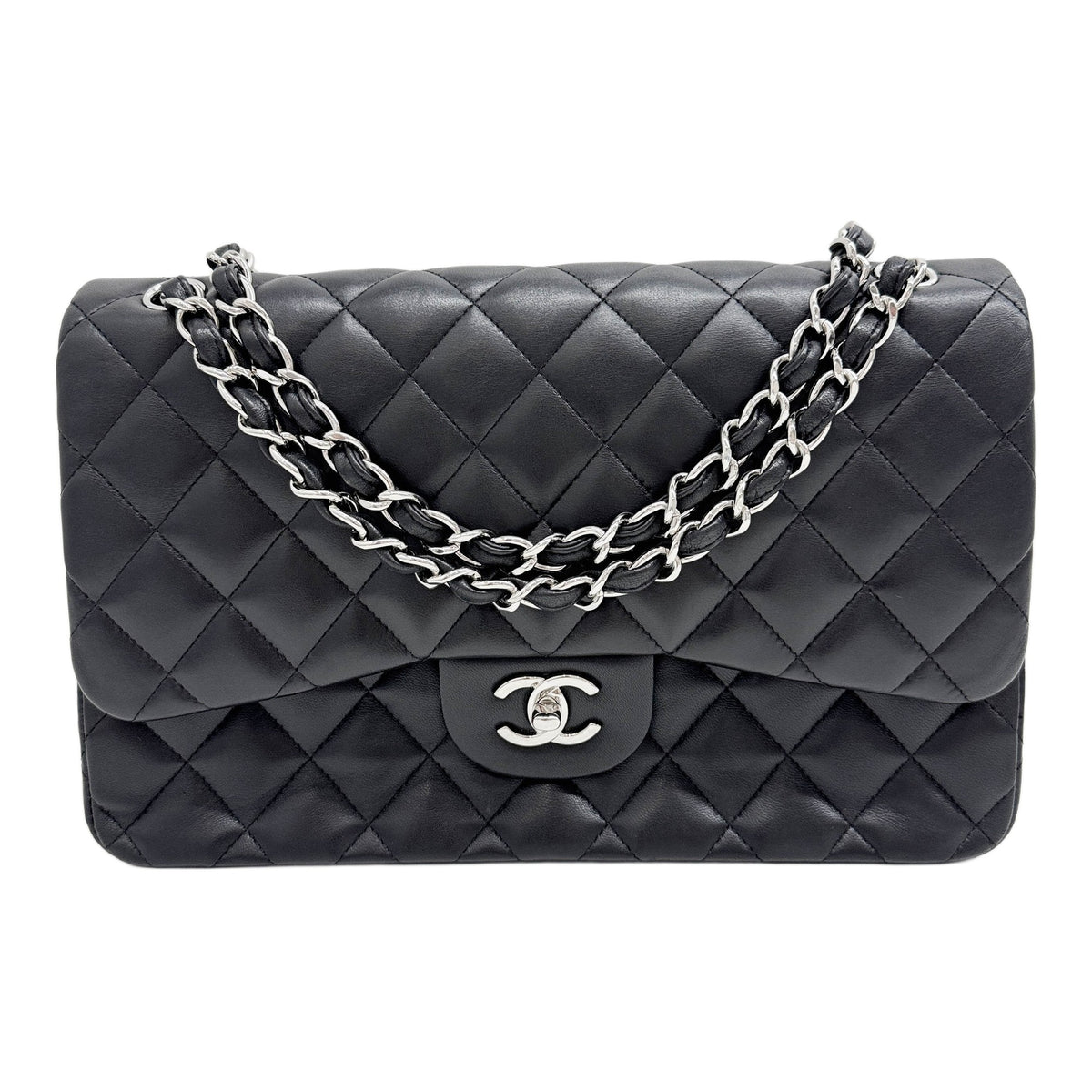 Jumbo Classic Double Flap 2017 Matelasse Black Leather Shoulder Bag