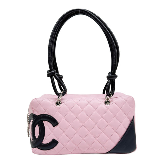 Cambon Bowler 2003-2004 Matelasse Pink Leather Shoulder Bag
