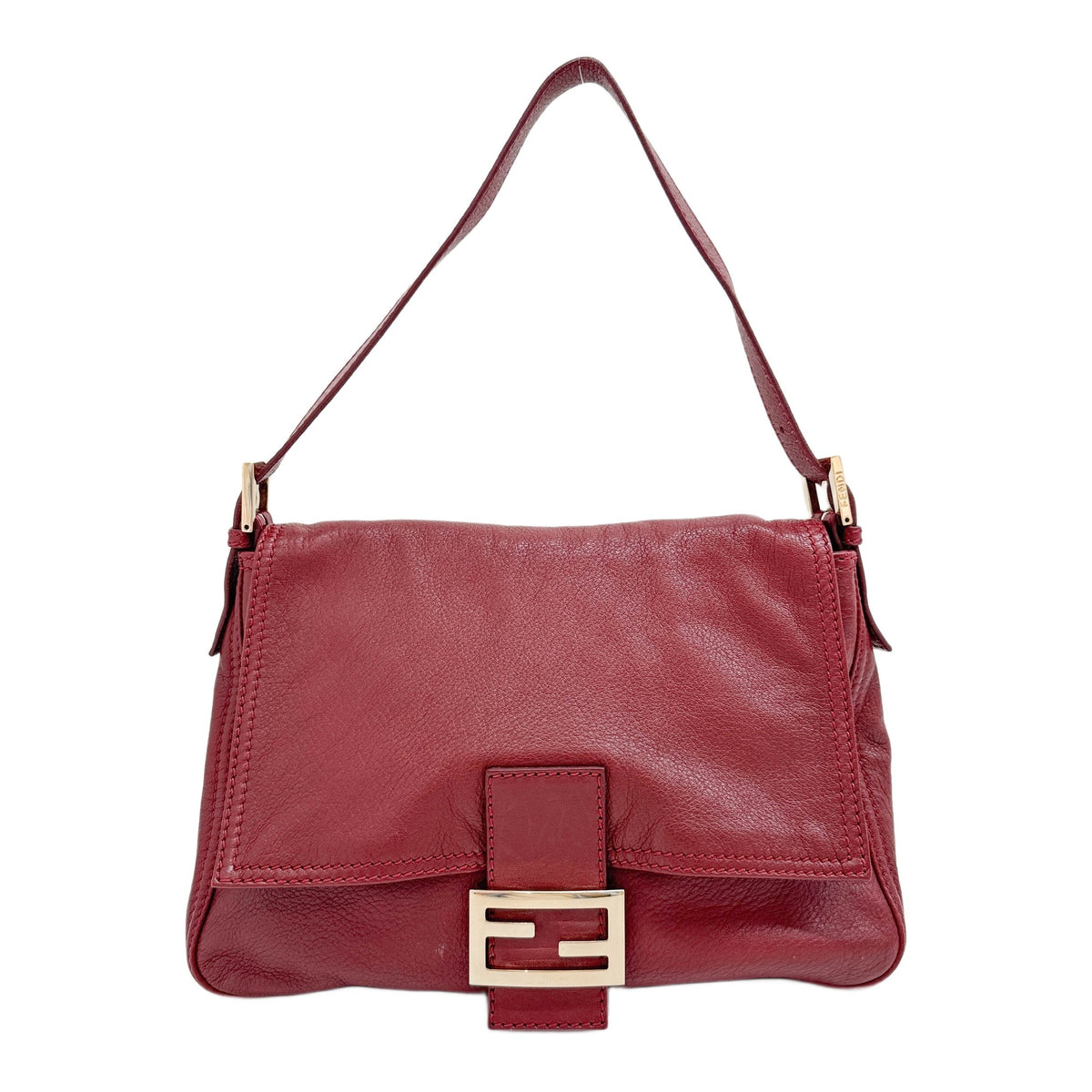 Mamma Baguette Red Leather Shoulder Bag
