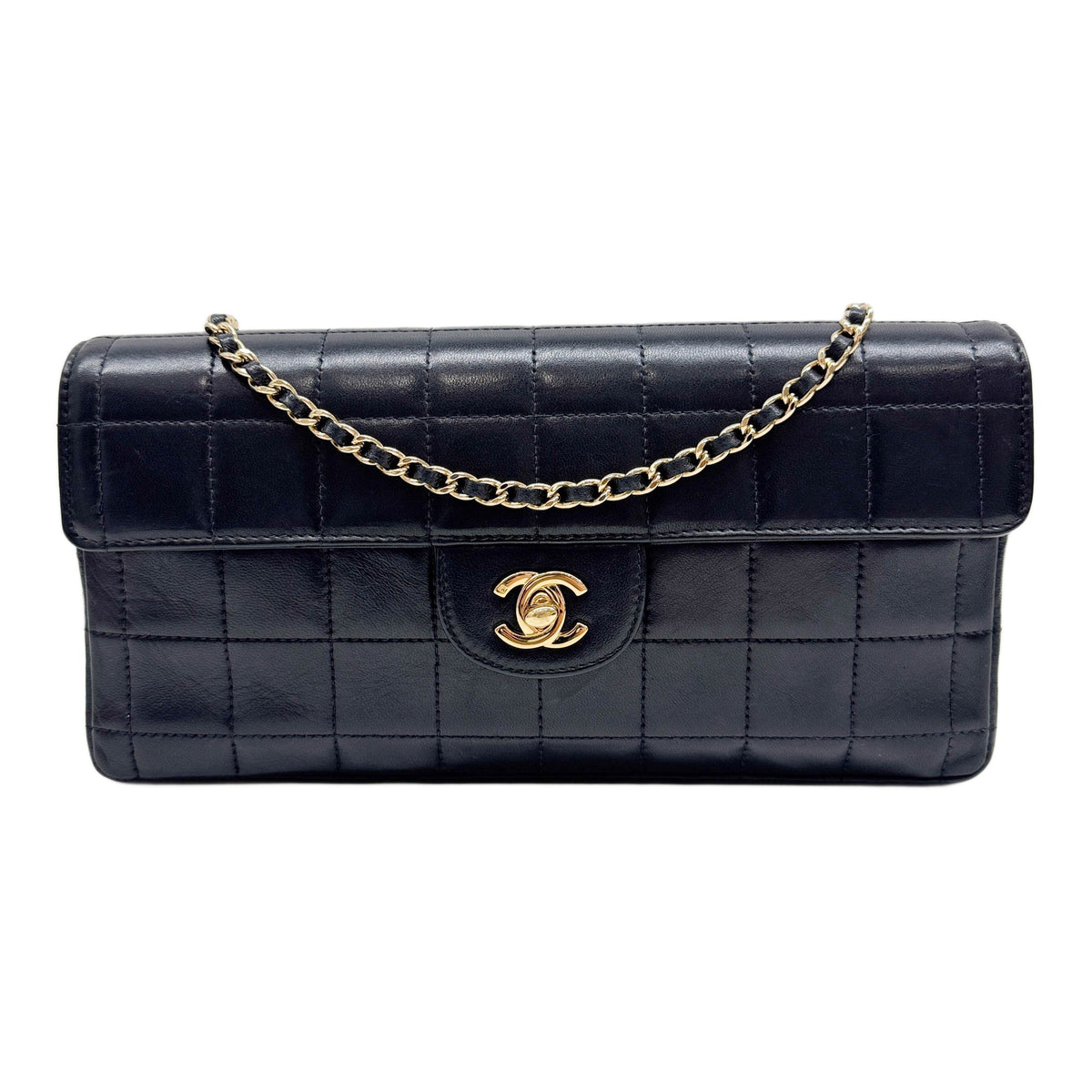 East West Chocolate Bar 2002-2003 Black Leather Shoulder Bag