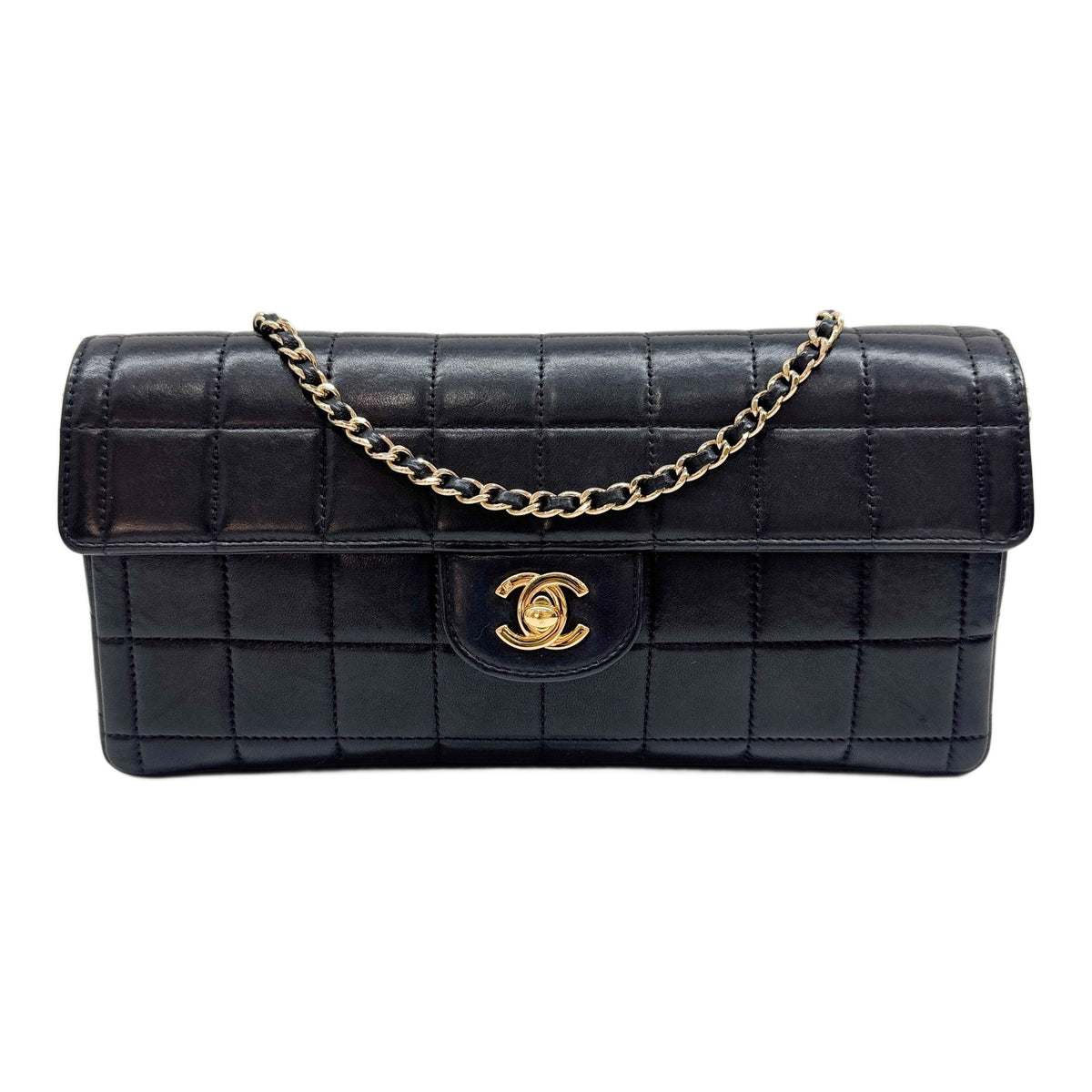 East West Chocolate Bar 2002-2003 Black Leather Shoulder Bag